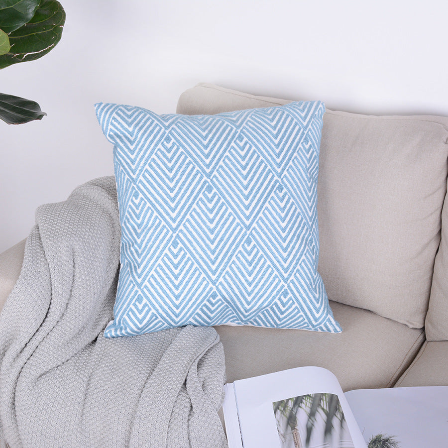 Minimalist Blue Geometrical Image Pillowcase