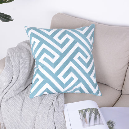 Minimalist Blue Geometrical Image Pillowcase