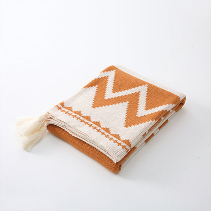 Nordic Style Luxury Knitted Throw Blanket for Office