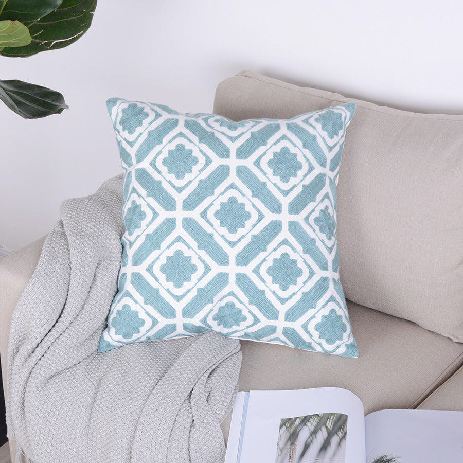 Minimalist Blue Geometrical Image Pillowcase
