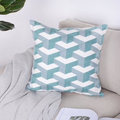 Minimalist Blue Geometrical Image Pillowcase